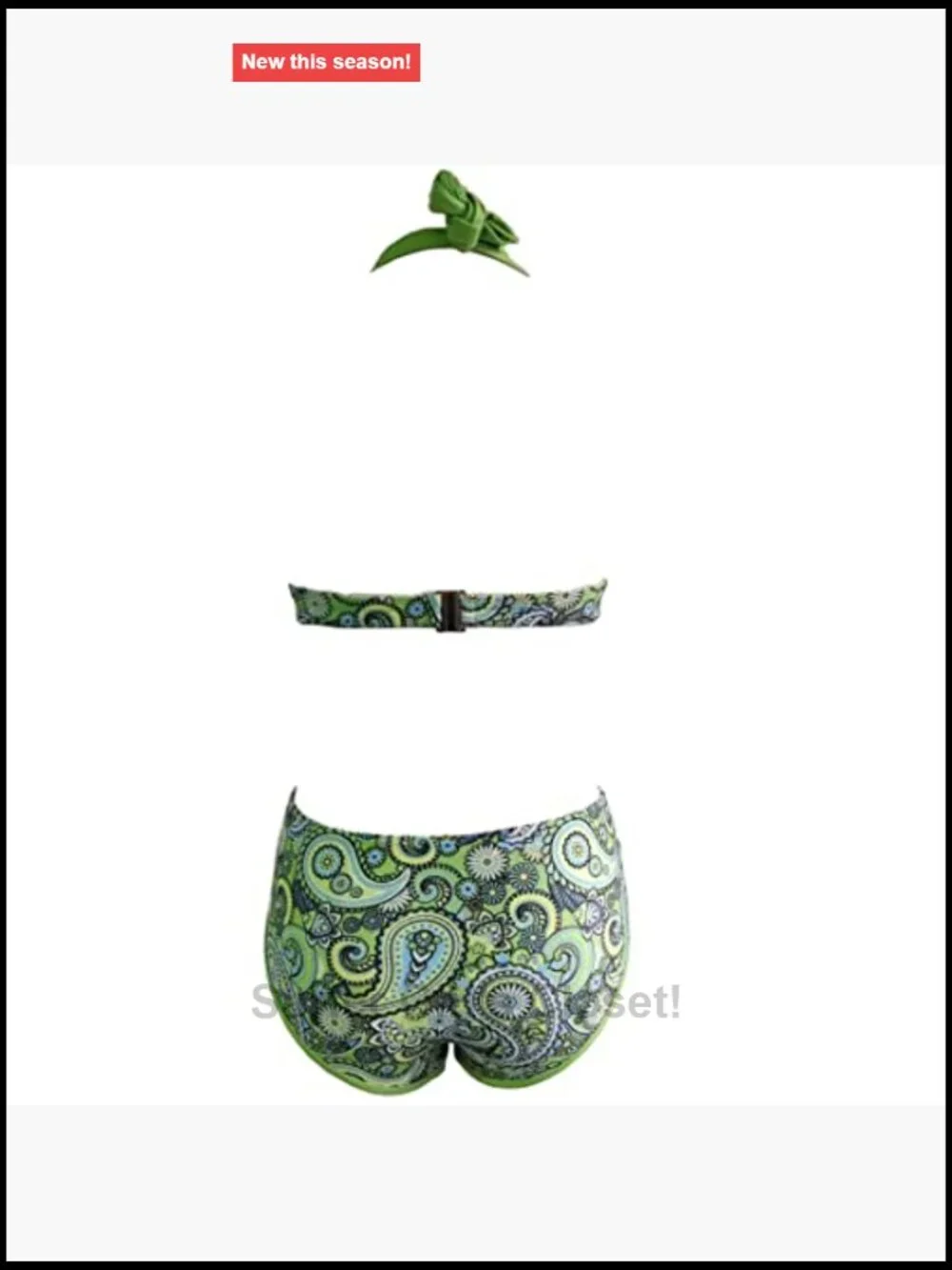 Women's Halter Neck Bikini Set High Waist Full Coverage Swimwear
